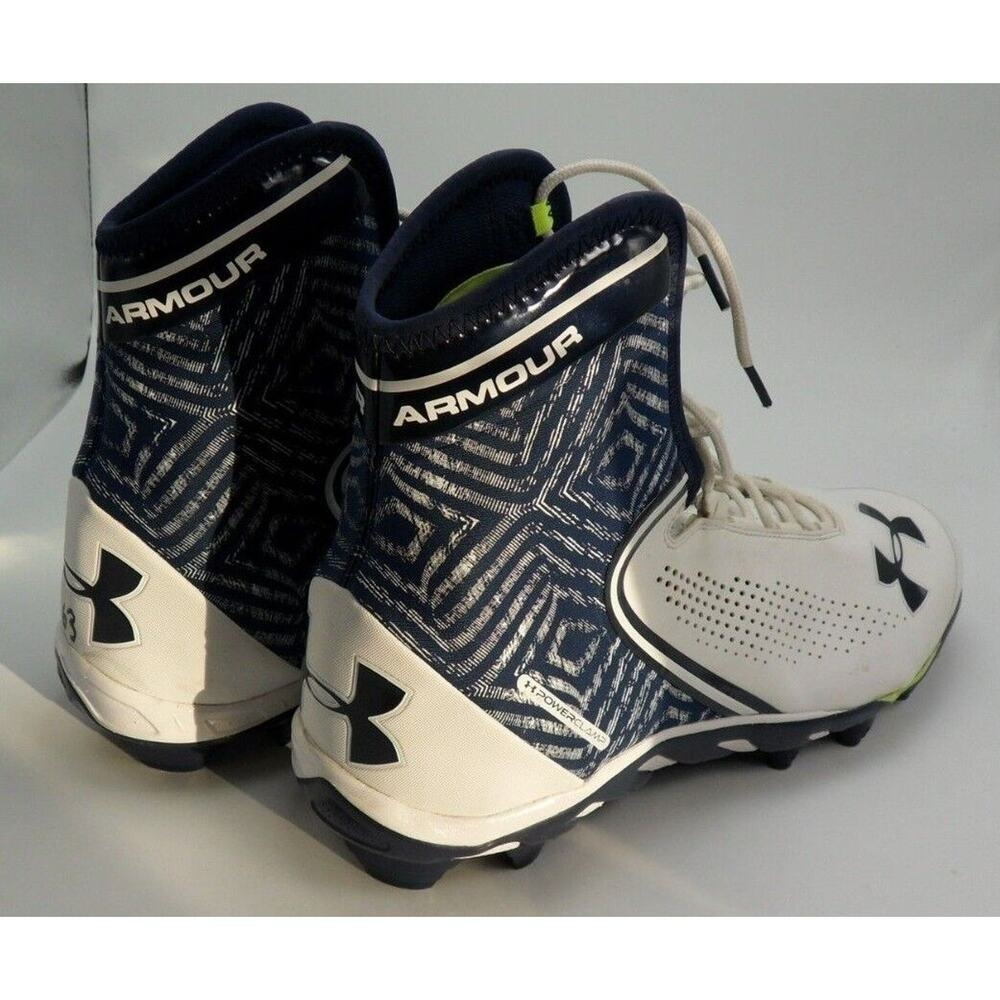 Under Armour? Powerclamp Brawler Sz 16 Football Cleat Cleats Blue Black &‎ White